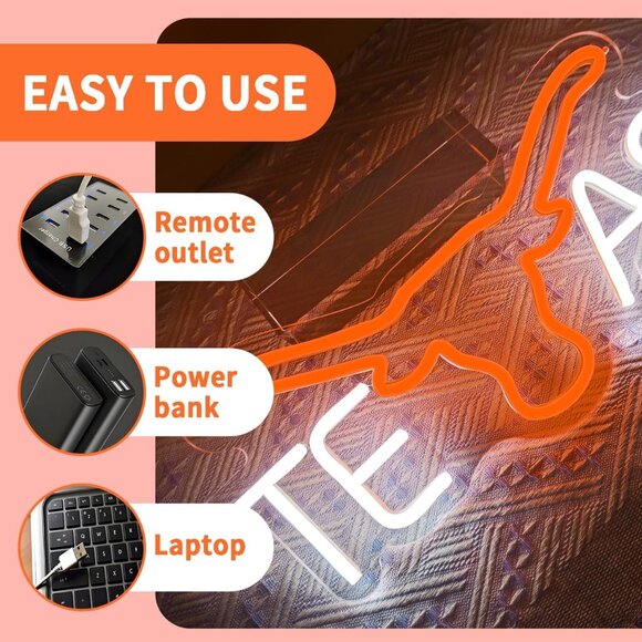 TEXAS LONGHORN NEON LED SIGN - Picture 4 of 5